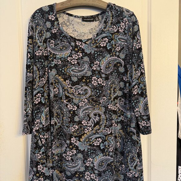 Blue Paisley Top - Picture 1 of 1